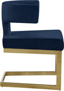 Alexandra Navy Velvet Dining Chair - Town Of Bargains Furniture - NY