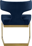 Alexandra Navy Velvet Dining Chair - Town Of Bargains Furniture - NY