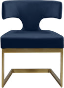 Alexandra Navy Velvet Dining Chair - Town Of Bargains Furniture - NY