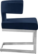 Alexandra Navy Velvet Dining Chair - Town Of Bargains Furniture - NY