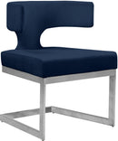Alexandra Navy Velvet Dining Chair - Town Of Bargains Furniture - NY