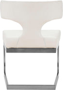 Alexandra White Faux Leather Dining Chair - Town Of Bargains Furniture - NY