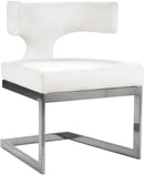 Alexandra White Faux Leather Dining Chair - Town Of Bargains Furniture - NY