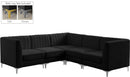 Alina Black Velvet Modular Sectional - Town Of Bargains Furniture - NY