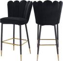 Lily Black Velvet Stool - Town Of Bargains Furniture - NY