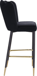 Lily Black Velvet Stool - Town Of Bargains Furniture - NY
