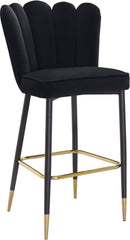 Lily Black Velvet Stool - Town Of Bargains Furniture - NY
