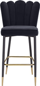 Lily Black Velvet Stool - Town Of Bargains Furniture - NY