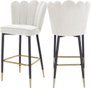 Lily Cream Velvet Stool - Town Of Bargains Furniture - NY