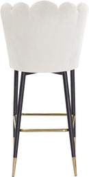Lily Cream Velvet Stool - Town Of Bargains Furniture - NY