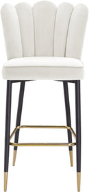 Lily Cream Velvet Stool - Town Of Bargains Furniture - NY