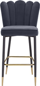 Lily Grey Velvet Stool - Town Of Bargains Furniture - NY