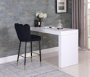 Lily Black Velvet Stool - Town Of Bargains Furniture - NY