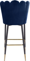 Lily Navy Velvet Stool - Town Of Bargains Furniture - NY