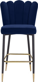 Lily Navy Velvet Stool - Town Of Bargains Furniture - NY