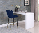 Lily Navy Velvet Stool - Town Of Bargains Furniture - NY