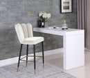 Lily Cream Velvet Stool - Town Of Bargains Furniture - NY