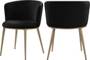 Skylar Black Velvet Dining Chair - Town Of Bargains Furniture - NY