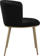 Skylar Black Velvet Dining Chair - Town Of Bargains Furniture - NY
