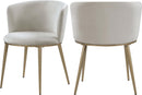 Skylar Cream Velvet Dining Chair - Town Of Bargains Furniture - NY