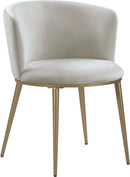 Skylar Cream Velvet Dining Chair - Town Of Bargains Furniture - NY