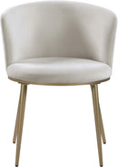 Skylar Cream Velvet Dining Chair - Town Of Bargains Furniture - NY