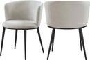 Skylar Cream Velvet Dining Chair - Town Of Bargains Furniture - NY