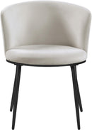 Skylar Cream Velvet Dining Chair - Town Of Bargains Furniture - NY