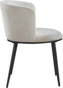 Skylar Cream Velvet Dining Chair - Town Of Bargains Furniture - NY