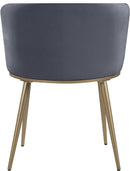 Skylar Grey Velvet Dining Chair - Town Of Bargains Furniture - NY