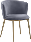 Skylar Grey Velvet Dining Chair - Town Of Bargains Furniture - NY