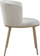 Skylar Cream Velvet Dining Chair - Town Of Bargains Furniture - NY