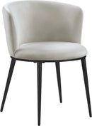 Skylar Cream Velvet Dining Chair - Town Of Bargains Furniture - NY