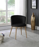 Skylar Black Velvet Dining Chair - Town Of Bargains Furniture - NY