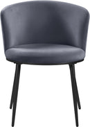 Skylar Grey Velvet Dining Chair - Town Of Bargains Furniture - NY