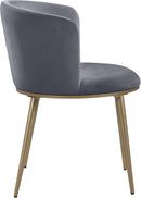 Skylar Grey Velvet Dining Chair - Town Of Bargains Furniture - NY