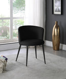 Skylar Black Velvet Dining Chair - Town Of Bargains Furniture - NY