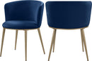 Skylar Navy Velvet Dining Chair - Town Of Bargains Furniture - NY
