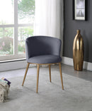 Skylar Grey Velvet Dining Chair - Town Of Bargains Furniture - NY