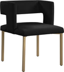 Caleb Black Velvet Dining Chair - Town Of Bargains Furniture - NY