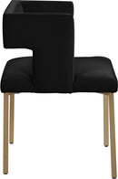 Caleb Black Velvet Dining Chair - Town Of Bargains Furniture - NY