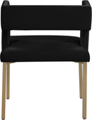 Caleb Black Velvet Dining Chair - Town Of Bargains Furniture - NY