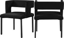 Caleb Black Velvet Dining Chair - Town Of Bargains Furniture - NY