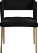Caleb Black Velvet Dining Chair - Town Of Bargains Furniture - NY