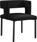 Caleb Black Velvet Dining Chair - Town Of Bargains Furniture - NY
