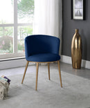Skylar Navy Velvet Dining Chair - Town Of Bargains Furniture - NY