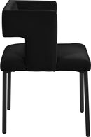 Caleb Black Velvet Dining Chair - Town Of Bargains Furniture - NY