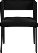 Caleb Black Velvet Dining Chair - Town Of Bargains Furniture - NY