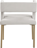 Caleb Cream Velvet Dining Chair - Town Of Bargains Furniture - NY