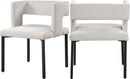 Caleb Cream Velvet Dining Chair - Town Of Bargains Furniture - NY